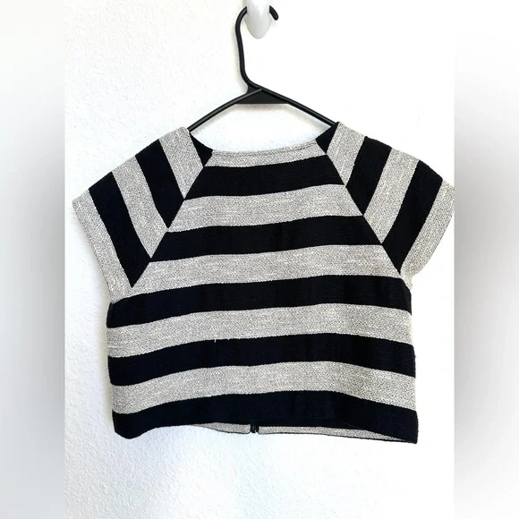 Alice & Olivia Striped‎ Cotton-Blend Jacket & Shorts set size 4